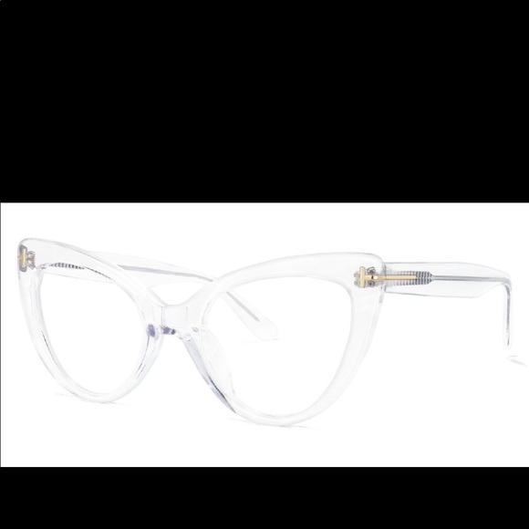 Clear Cat Eye Eyeglasses- Demo lens - Picture 4 of 5